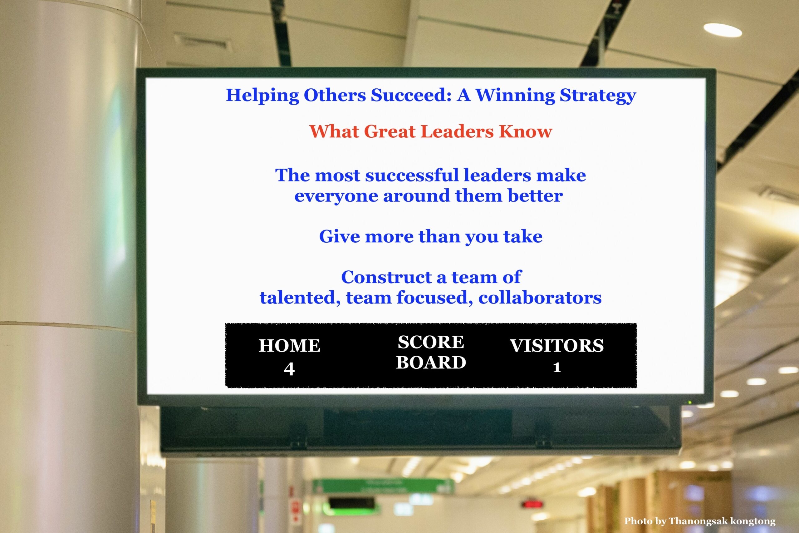 Helping Others Succeed: A Winning Strategy